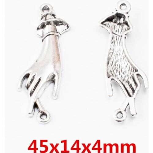 10 pcs Charms hand ancient bronze zinc alloy suitable for bracelet DIY metal jewelry found 6048