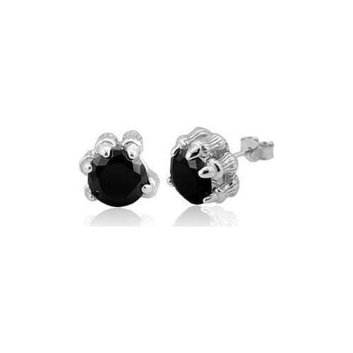 2016 new arrival dragon claw design 925 sterling silver & super shiny zircon unisex stud earrings jewelry wholesale