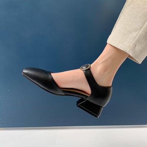 Women Student Shoes Japanese Style Ankle Strap Round Toe High Heels Platform Leather Shoes Cute Lolita JK Girls Mary Jane Shoes