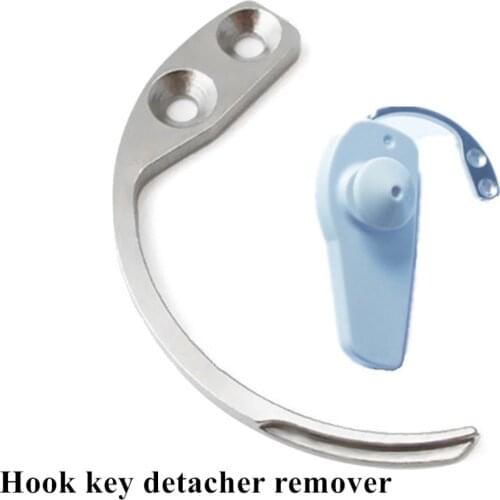 EAS Tag Remover Hard Tag Portable Hook Key Detacher Handheld Convenience Security Tag Detacher Hook Security Stainless Steel