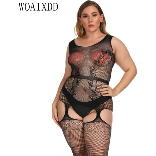 High Quality Night Lady Sexy Lingerie Hot Erotic Lenceria Bodystocking Conjoined Dress Suit Sex Toys Leotard Intimates Big Size