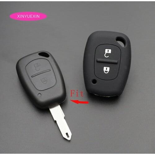 Xinyuexin Silicone Remote Car Key Cover Case Shell For Renault Traffic 2 Buttons Key Shell Jacket Car Styling