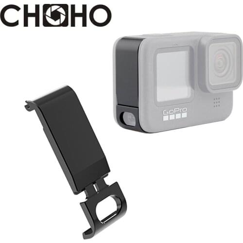 For GoPro 9 Rechargeable Side Cover Aluminium Alloy Case Replacement Battery Lid Door Cover For Go Pro Hero9 Black Accessories