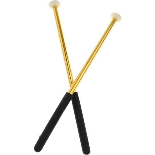 1 Pair Box Hammer Gavel Gavel With Gold Metal Handle Percussion Accessory