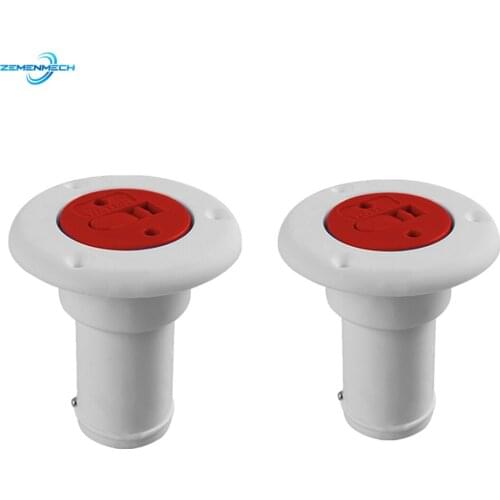 2PCS Nylon Plastic UV Stabilized Deck Filler Of Fuel 1.5 Inch Socket Boat Motorhome Yacht Caravans Camper Vans Truck Marine