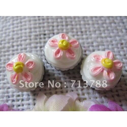 20pcs/lot flat back resin resin cake ,DIY resin craft accessories fashion resin cabochons