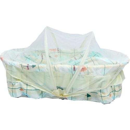 92*48*40cm Portable printing Baby Infant cradle bed baby nest Sleep Travel Mosquito Net + Bed Mattress + Pillow Home Bed