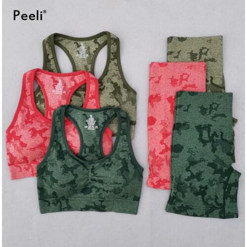 2 Piece Seamless Yoga Sets Adapt Camo Sports Bra Short Set Women Summer Sportswear Workout Outfits Fitness Clothes Sports Suit