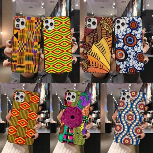African style fabric print Printing Phone Case For iphone 12 11 Pro Max Mini XS Max 8 7 6 6S Plus X 5S SE 2020 XR cover