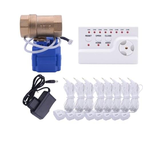 Water Level Leakage Water Leak Sensor Detector Alarm Overflow Security System With 1pc DN25 Valve for Household Use