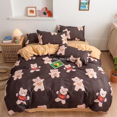 Home Textiles Strawberry Starry Night Patterns Bedding, Quilt Cover, Pillowcase, Bedclothes 3/4 Pieces for Children and Adults