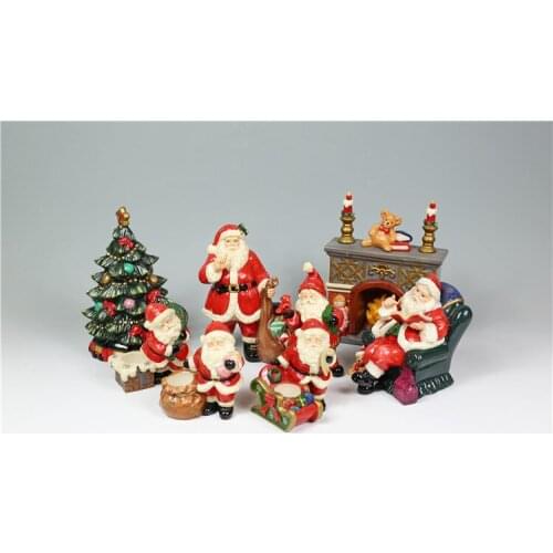 Export ceramic hand painted all ceramic Santa decorations gifts