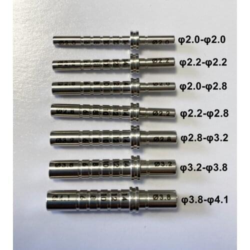 7Pis/Set Dental Depth Gauge Balance Bar Parallel Pin Double Head For Implant Lab Tool φ2.0 to φ4.1