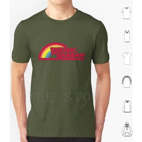 Reading Rainbow T Shirt Diy Big Size 100% Cotton Reading Rainbow Books Rainbow Pride