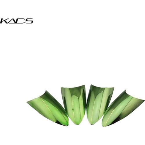 HOTSALE 70PCS/LOT Metallic Color Sharp French Fashion Green French Style Acrylic Artificial False Nail Tip Art UV Gel DIY