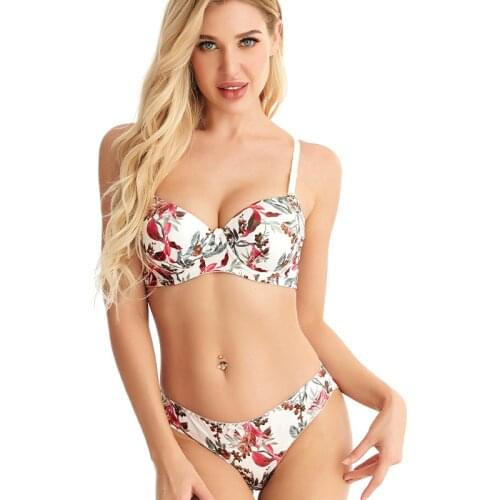 Sexy Push Up Bra and Panty Set Comfortable Seamless Adjusted-Straps Underwear for Women Beautiful Back Lingerie