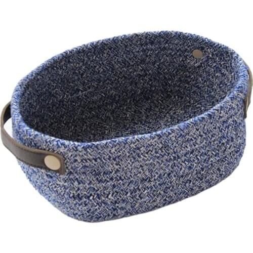 Cotton Rope Storage Trays Small Woven Baskets For Organizing Crafts And Nursery Classic Home Decor And For Kitchen 2 Colors Gray