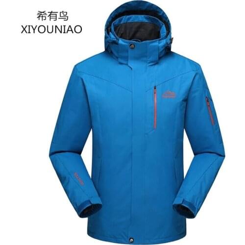 Autumn Winter Outdoor Sport Waterproof Windproof Large Size Jacket Men Camping Hiking Climbing Thermal Windbreaker Coat L-8XL