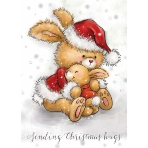 Rubber Silicone Clear Stamps for Scrapbooking Tampons Transparents Seal Background Stamp Card Making Diy rabbit