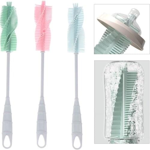 360 Degree Silicone Cup Brush Long Handle Baby Bottle Brush Cleaning Brush Household Tea Coffee Cup Brush Kitchen Cleaning Tool