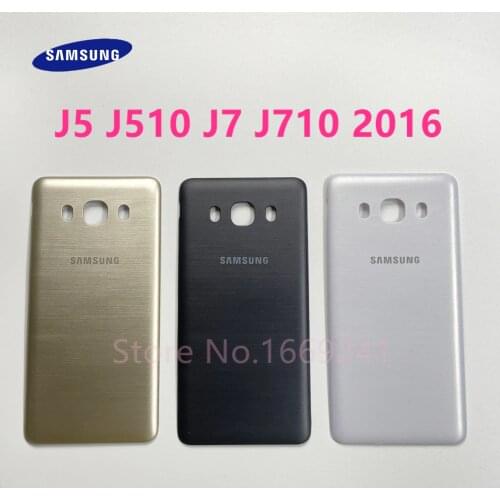 Back Cover Replacement For Samsung Galaxy J5 J510 J510F J7 J710 J710F Phone Rear Case Housing Battery Door With NFC Antenna