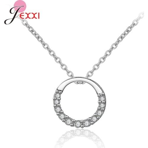 Wedding New Fashion 925 Sterling Silver Cubic Zircon Magic Wand Round Necklace Pendant for Girl Birthday Gift Jewelry Bijoux
