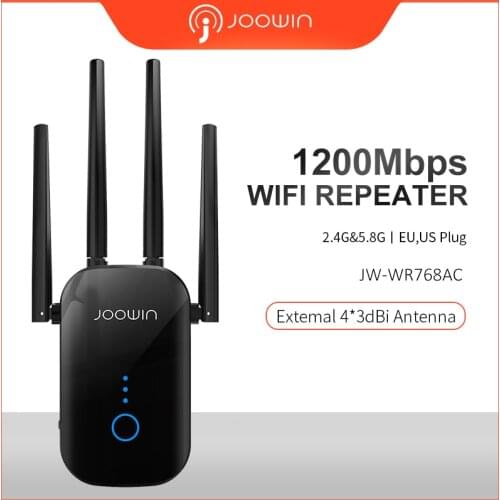 Long Range Extender 802.11ac Wireless WiFi Repeater Wi Fi Booster 1200Mbps 2.4G/5Ghz Wi-Fi Amplifie routers with 4*3dBi Antennas