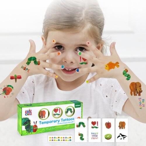 MiDeer temporary tattoos children tattoos stickers a very hungry caterpillar from eric carle waterproof priting toy for kids 3Y