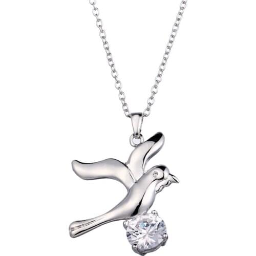 Bettyue Brand Trendy Charm Originality Cubic Zircon White Gold Animals Jewelry Necklaces For Women Wedding Birthday Party Gift