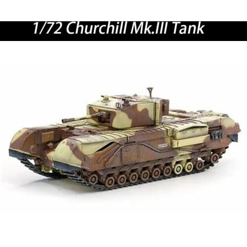 1/72 Scale 60569 1943 Churchill Mk.III Tank Tunisia Model Diecast & Toy Vehicle for Collectible Display Collectible Souvenir