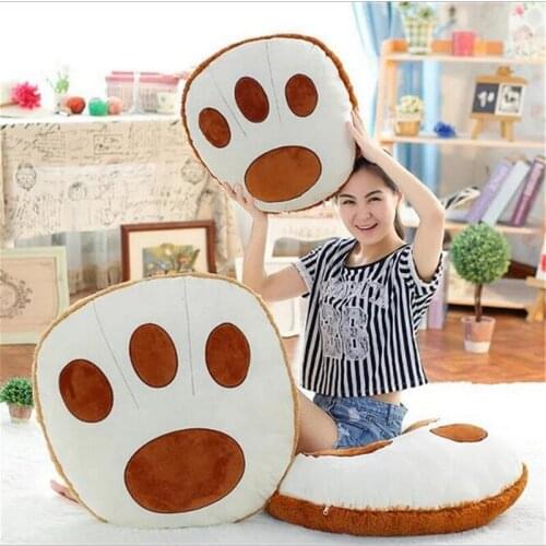 1pc 40*45cm Super cute soft plush cat paw hand warmer pillow stuffed bear claw cushion pillow Christmas&birthday gift for kids
