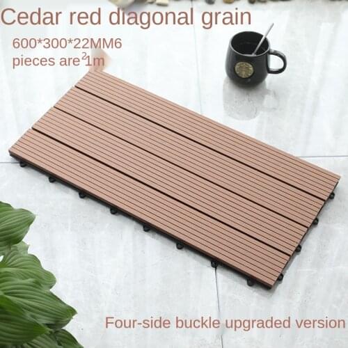 Antiseptic Wood Garden Plastic Wood Floor Outdoor Waterproof Balcony Courtyard Sunshine Room Terrace Splicing Self Paving Floor