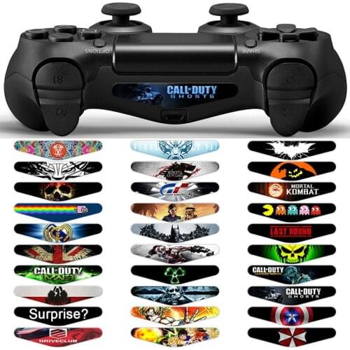 30 Pcs LED Light Bar Cover Vinyl Decal Skin Sticker For SONY PlayStation 4 PS4 Controller Dualshock 4 Controller Accessories