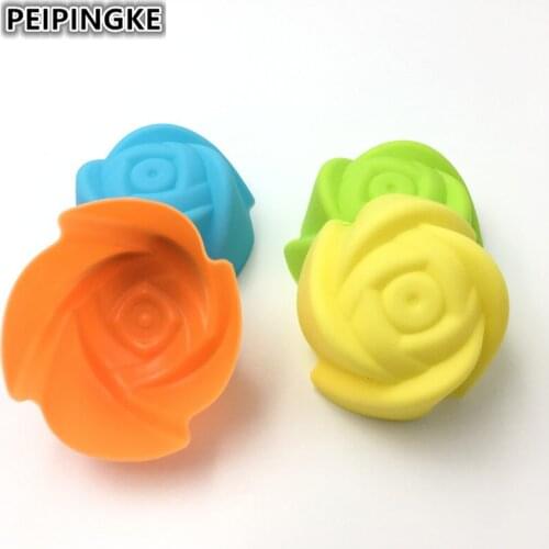 7cm Flower shaped Silicone cake mold 5pcs/lot chocolate mould cupcake liners DIY Baking Tools