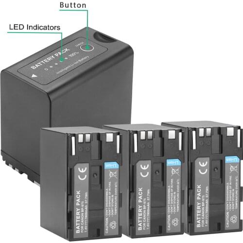 4Pcs BP-975 BP975 Battery For Canon EOS C100 C300 C500 XLH1 XHG1 XHA1 XL2 XM2 ES420V ES75 ES8200V Vistura XF205 XF300