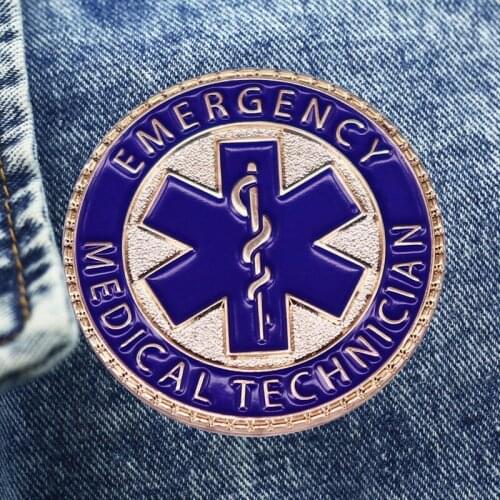 Emergency Medical Technician Blue Life Star Brooch Originality Lapel Badge Denim Jacket Backpack Pin Given Friends And Fans Gift