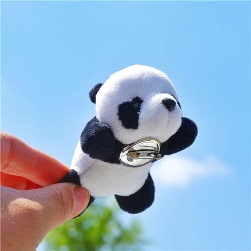 Panda Bear Brooch Panda Pins Animal brooches Soft Plush Toy Pin Love Panda Jewelry Kawaii Gifts Creative Funny Accessories