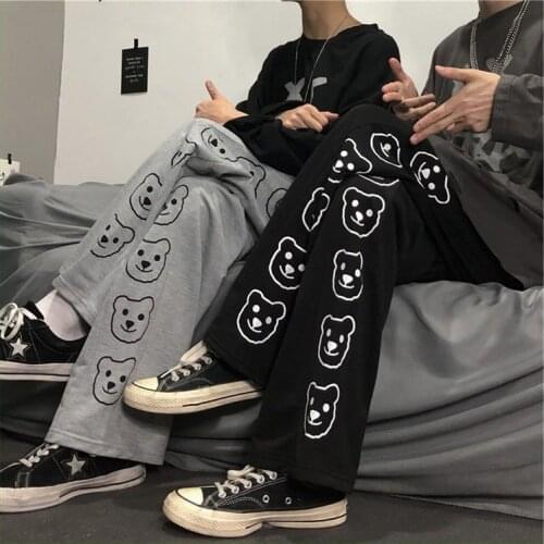 Harajuku woman pants Japanese pattern hip hop pants for women wide leg pant women men jogger women pants casual Oversize pants