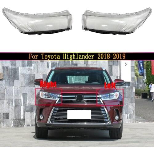 For Toyota Highlander 2018 2019 Headlights Cover Headlights Shell Transparent Cover Lampshdade Headlamp Shell Lens