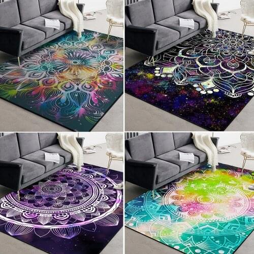 Bohemia Ethnic Rugs Mandala flower 3D Printing Carpet Soft Classic Geometric Area Rug Europe Retro Large Carpets For Living Room