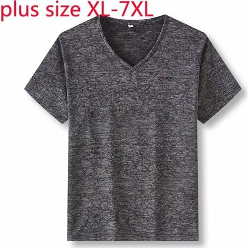 New Arrival Fashion Super Large Summer Men Quick Drying Short Sleeve Men T Shirt Plus Size XL 2XL 3XL 4XL 5XL 6XL 7XL