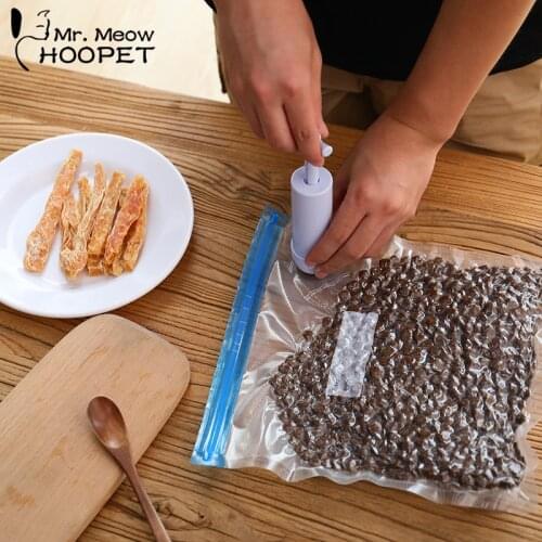 Hoopet 5PCS Grain Vacuum Bag Cat Food Storage Bag Sealed Moisture-Proof Pet Supplies Storage Bag Pet Cat Food Bag Outdoor Travel