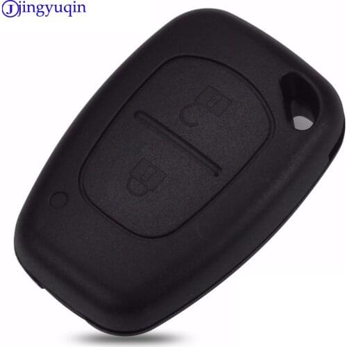 Jingyuqin 50ps/lot 2 Buttons Remote Car Key Shell Styling For Renault Trafic Vauxhall Opel Vivaro Nissan Primastar Flip Fob