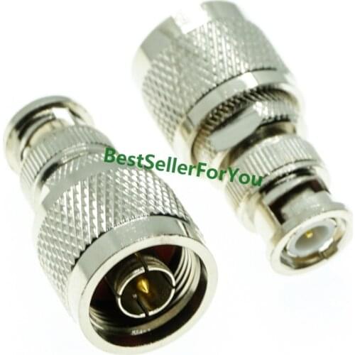 Connector BNC-N Adapter Connector BNC Male To N Type Male Plug RF Coax Connector Straight NEW