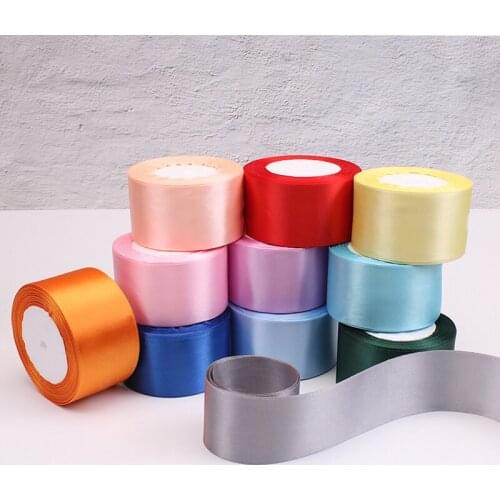 22Meters/Roll 5cm Satin Ribbons for Wedding Birthday Party Gift Wrapping Christmas Halloween Festival Supplies DIY Crafts Ribbon