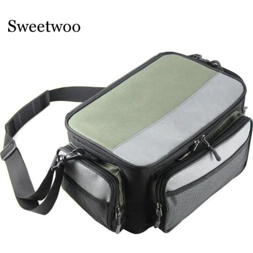 Multifunctional Fishing Bag Oxford Fishing Reel Lure Gear Storage Case Outdoor Carp Fishing Tackle Shoulder Crossbody Bags