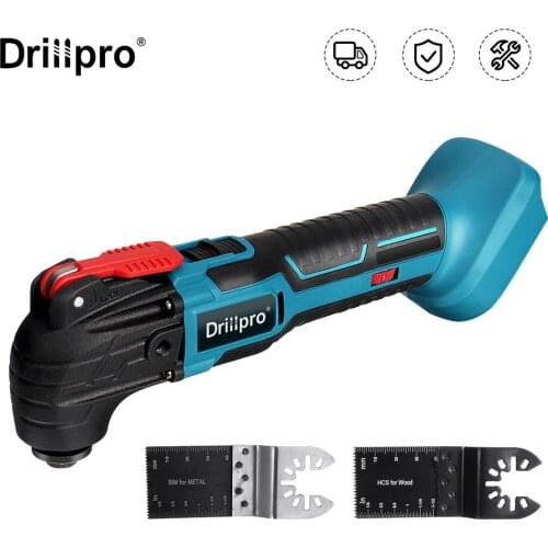 Drillpro Multifunction Oscillating Multi Tools Electric Trimmer Saws Rechargeable Woodworking Tools For Makita 18V Battery