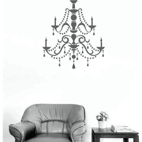 Chandelier Wall Stickers Home Decor Living Room Modern Vinyl Wall Decal For Bedroom Art Removable Mural Home Decoration S035