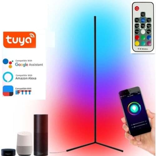 Nordic Minimalist Corner RGB LED Floor Lamp Lighting Modern Dimming Floor Light for Living Room Bedroom Indoor Light Fixtures