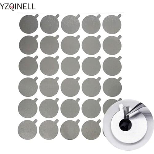 300Pcs Disposable Eyelash Glue Holder Pallet Sticker Paper Eyelash Extension Glue Pad Stand On Eyelash Jade Stone